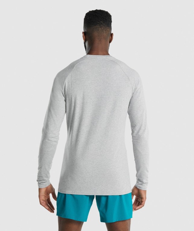 Light Grey Gymshark Apollo Men's T Shirts | US-79SPOGX