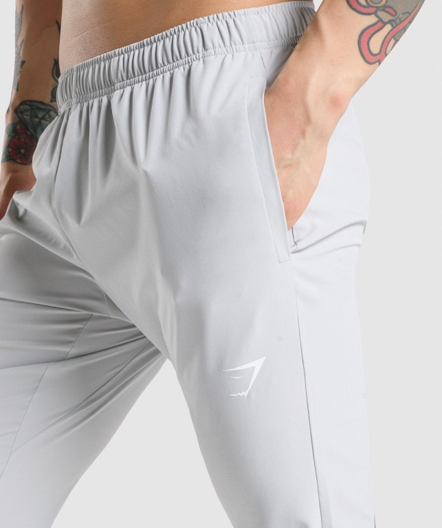 Light Grey Gymshark Arrival Woven Men's Joggers | US-29MYHLT