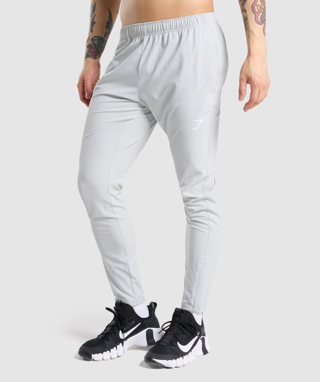 Light Grey Gymshark Arrival Woven Men\'s Joggers | US-29MYHLT