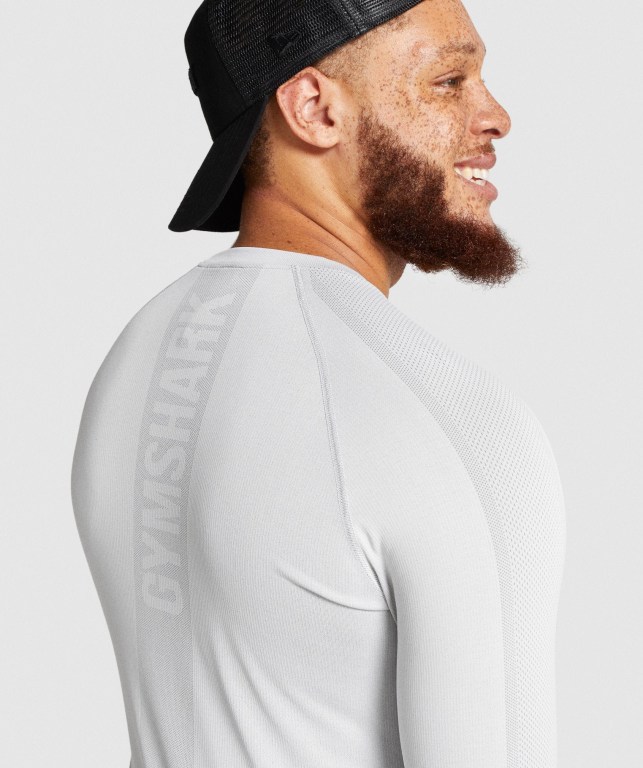 Light Grey Gymshark Aspect Lightweight Seamless Men's T Shirts | US-76BYDUE