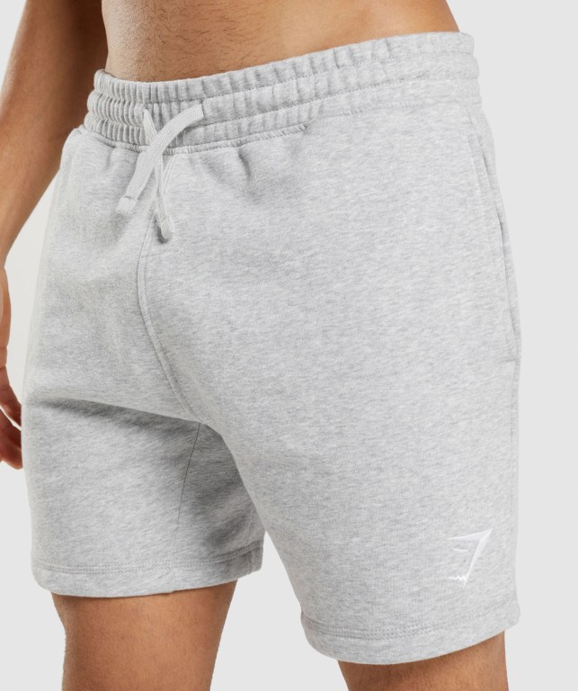 Light Grey Gymshark Crest Men's Shorts | US-78RGECK