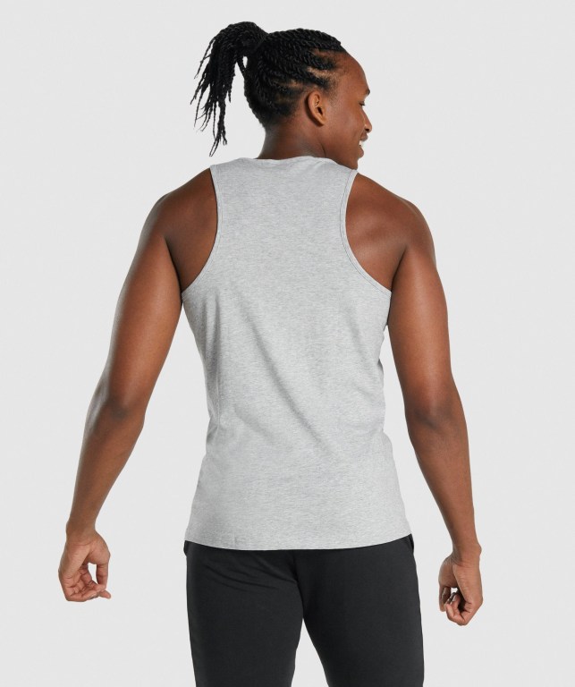 Light Grey Gymshark Critical 2.0 Men's Tank Tops | US-69UOTXI