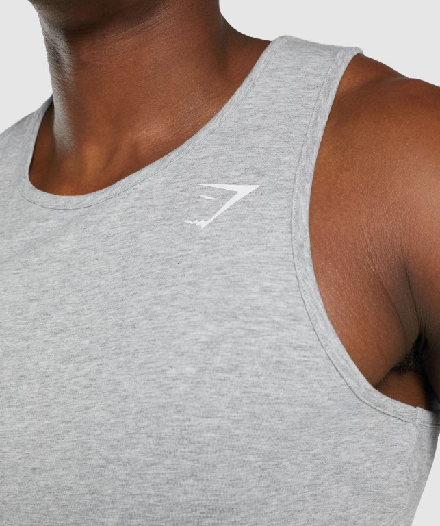 Light Grey Gymshark Critical 2.0 Men's Tank Tops | US-69UOTXI