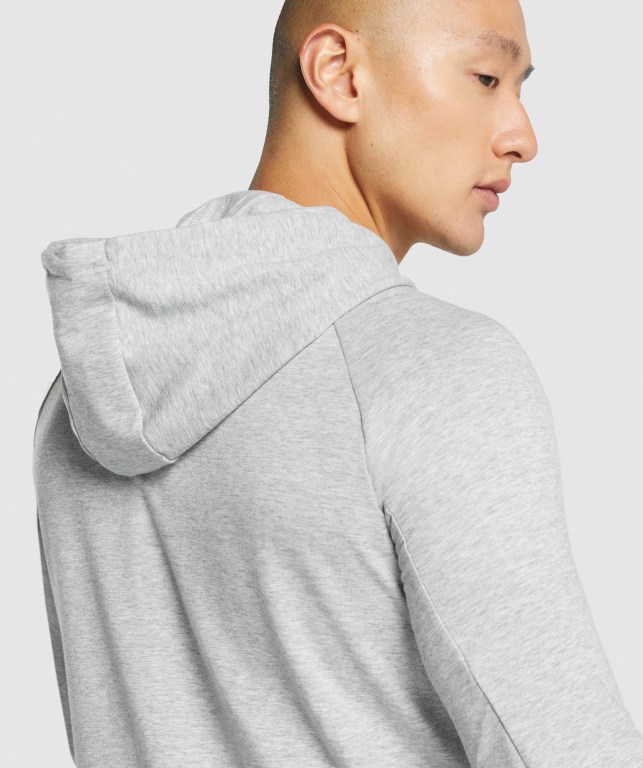 Light Grey Gymshark Critical 2.0 Zip Up Men's Hoodies | US-63KTCNF