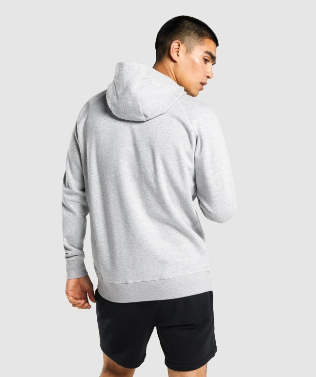 Light Grey Gymshark GSLC Collegiate Men's Hoodies | US-75DCZUR