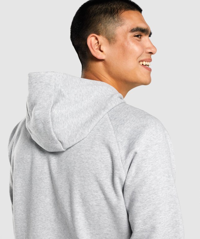 Light Grey Gymshark GSLC Collegiate Men's Hoodies | US-75DCZUR