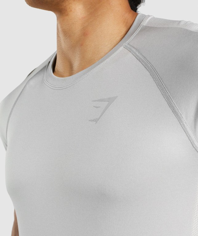 Light Grey Gymshark Regulate Training Men's T Shirts | US-89AINOY