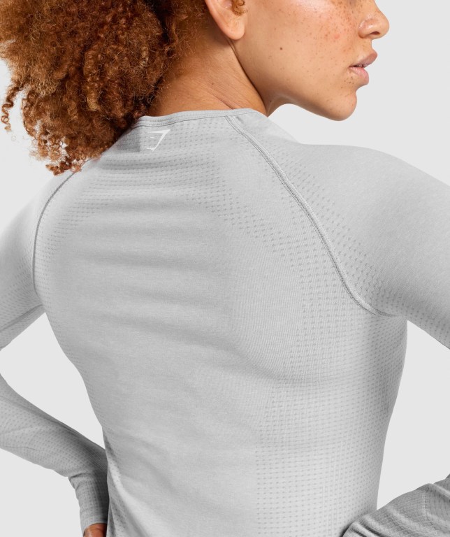 Light Grey Gymshark Vital Seamless 2.0 Top Women's T Shirts | US-17TSIGF