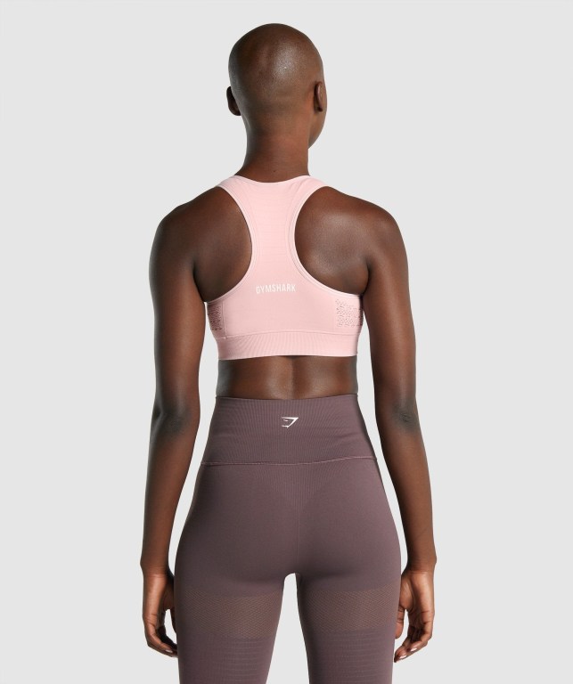 Light Pink Gymshark Energy Seamless Women's Sports Bra | US-78NRVPJ