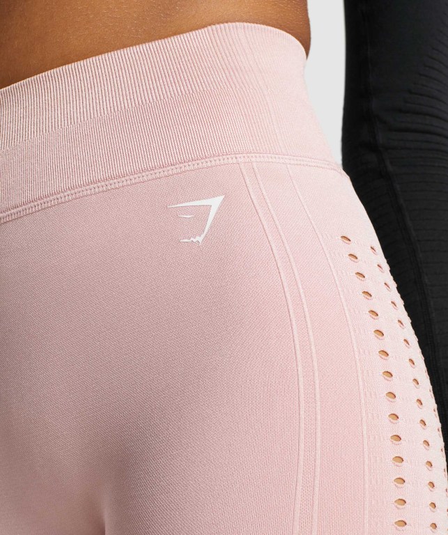 Light Pink Gymshark Glow Seamless Women's Shorts | US-54XTWUQ