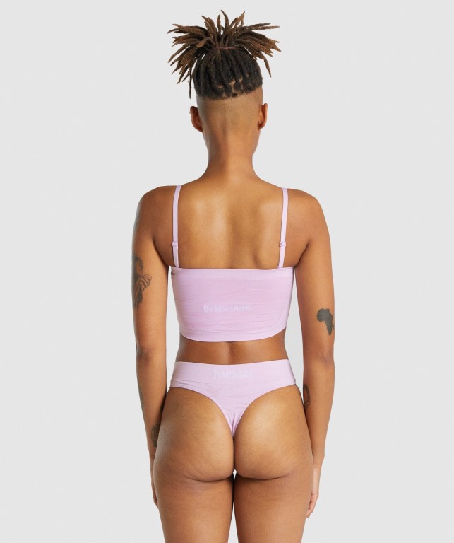 Light Pink Gymshark Seamless Bandeau Women's Underwear | US-59AGONU