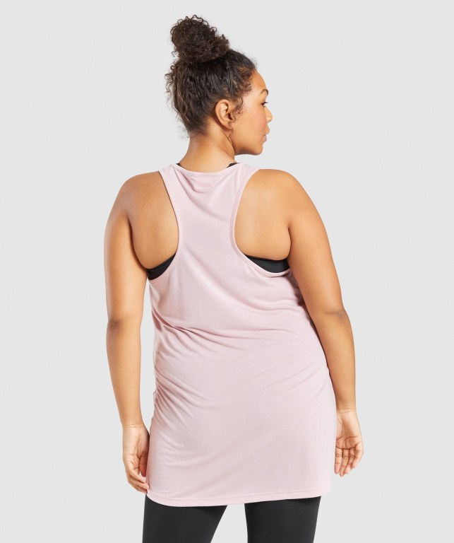 Light Pink Gymshark Training Oversized Women's Tank Tops | US-49WTCBO