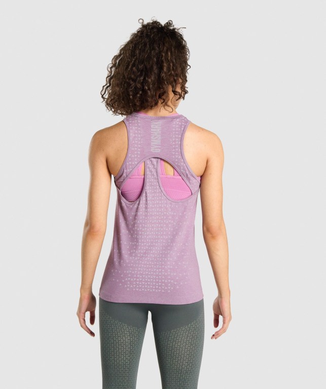 Light Purple Gymshark Apex Seamless Women's Tank Tops | US-26FBDOM