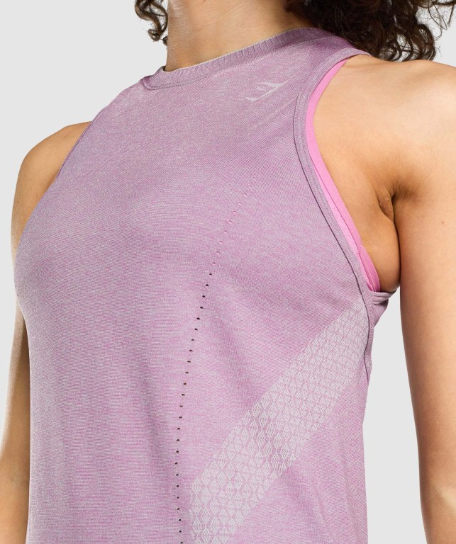 Light Purple Gymshark Apex Seamless Women's Tank Tops | US-26FBDOM