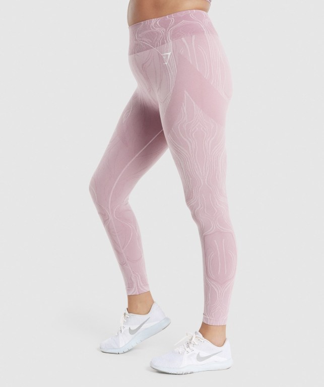 Light Purple Gymshark Mercury Seamless High Waisted Women's Leggings | US-86GVXTA