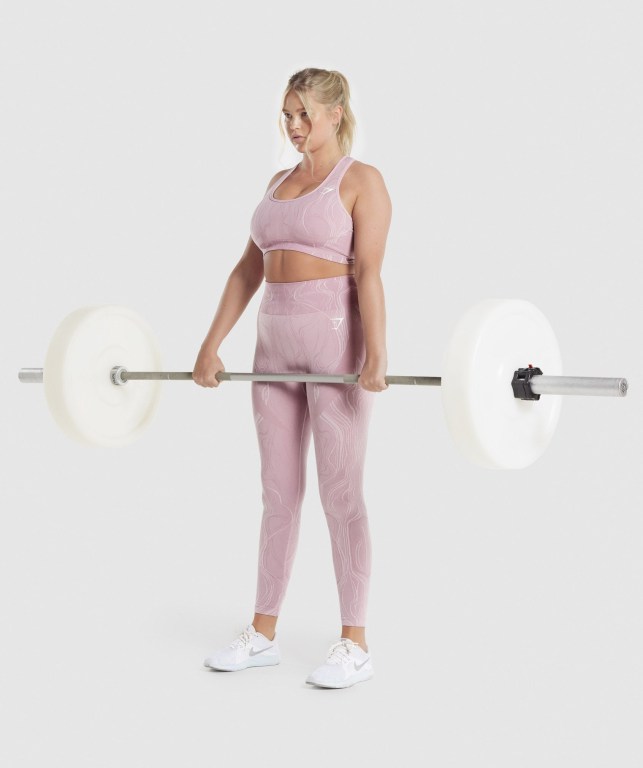 Light Purple Gymshark Mercury Seamless High Waisted Women's Leggings | US-86GVXTA