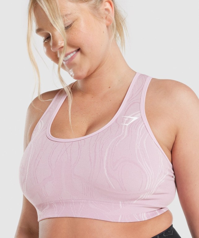 Light Purple Gymshark Mercury Seamless Women's Sports Bra | US-75WKHZO