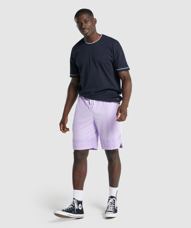 Light Purple Gymshark Recess Basketball Men's Shorts | US-36KAJTL