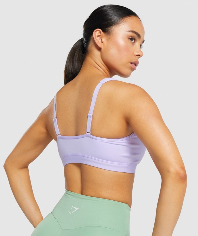 Light Purple Gymshark Scoop Neck Training Women's Sports Bra | US-03UQAER