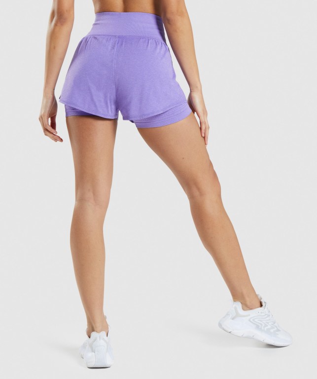 Light Purple Gymshark Vital Seamless 2.0 2-in-1 Women's Shorts | US-14QXIFK