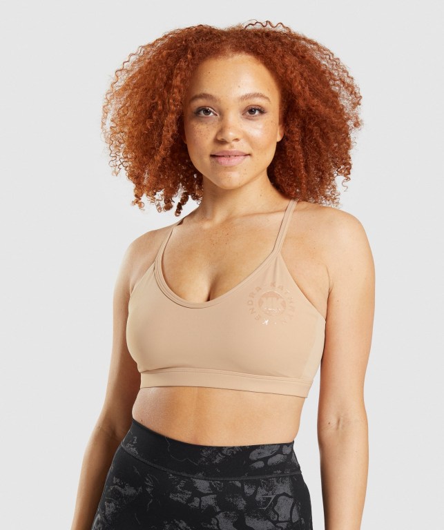 Light Yellow Gymshark KK Fit Women's Sports Bra | US-67RHYQA