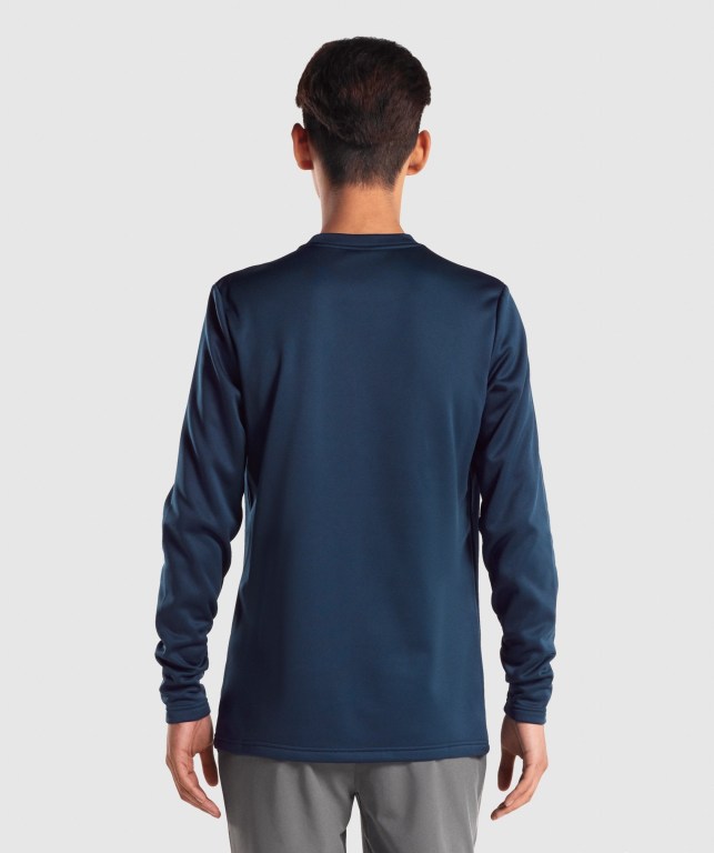 Navy Gymshark Arrival Crew Sweatshirt Men's Hoodies | US-46UWJVE