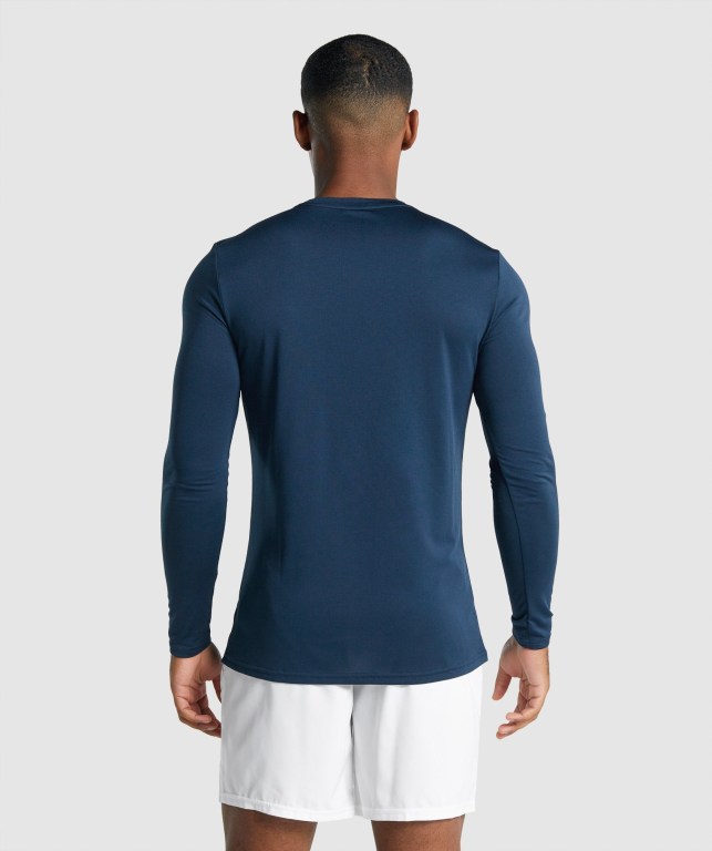 Navy Gymshark Arrival Graphic Men's T Shirts | US-69YSJPH