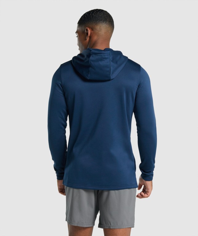 Navy Gymshark Arrival Men's Hoodies | US-80FZJPK