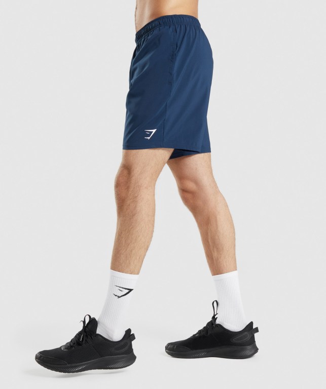 Navy Gymshark Arrival Men's Shorts | US-42MXDSP