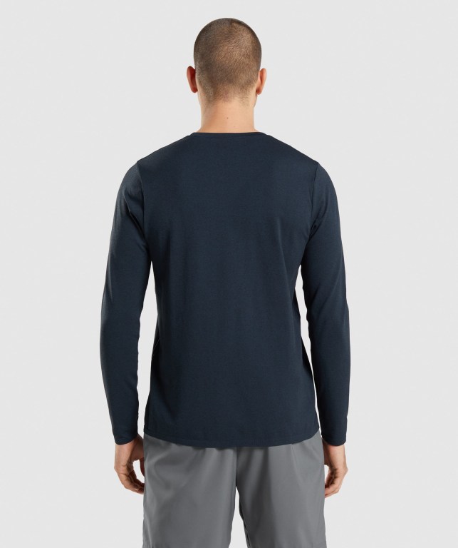 Navy Gymshark Arrival Seamless Men's T Shirts | US-40IQEOJ