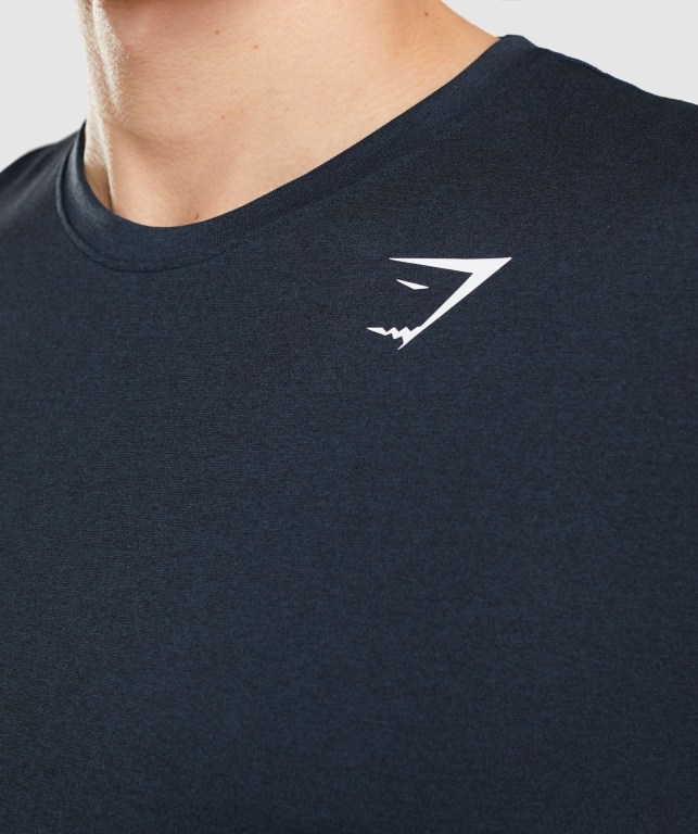 Navy Gymshark Arrival Seamless Men's T Shirts | US-40IQEOJ