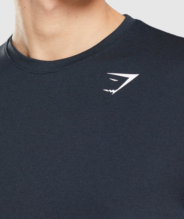 Navy Gymshark Arrival Seamless Men's T Shirts | US-71KECSQ