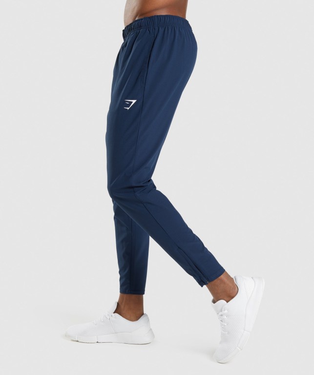 Navy Gymshark Arrival Woven Men's Joggers | US-38TVKPG