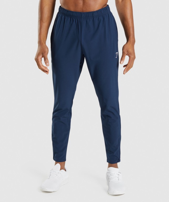 Navy Gymshark Arrival Woven Men\'s Joggers | US-38TVKPG