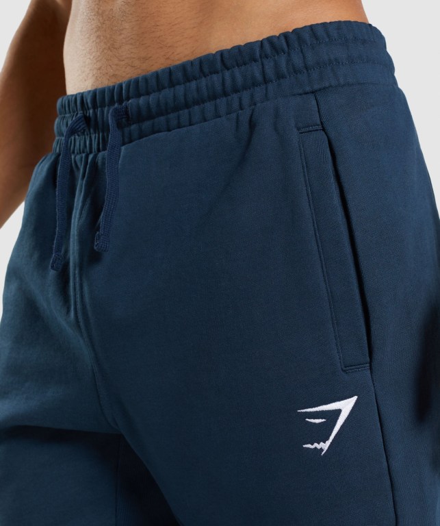 Navy Gymshark Essential Oversized Men's Joggers | US-69UQLHB