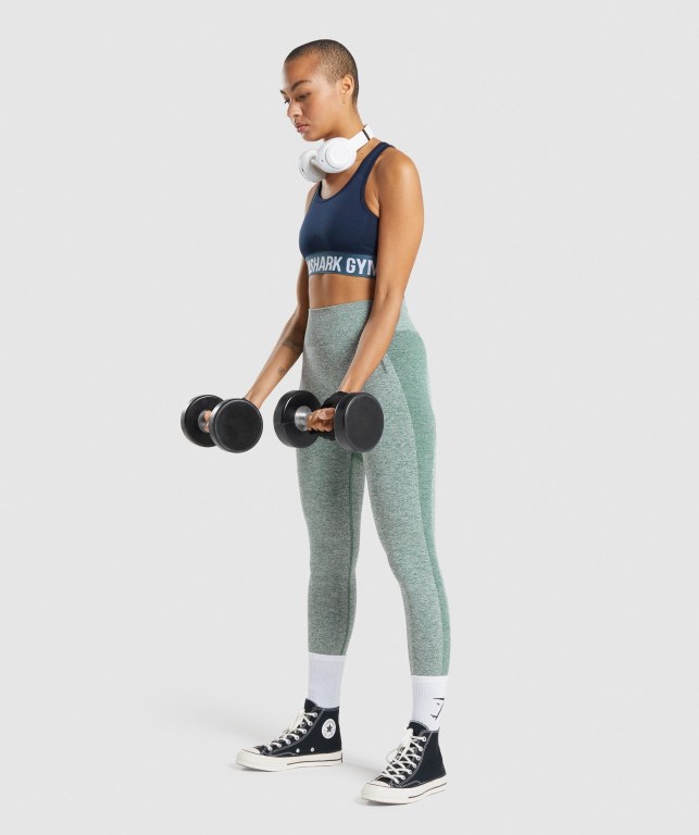 Navy Gymshark Flex Women's Sports Bra | US-07LVEDN