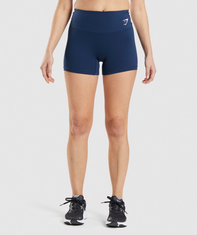 Navy Gymshark Training Women\'s Shorts | US-49BAOTQ