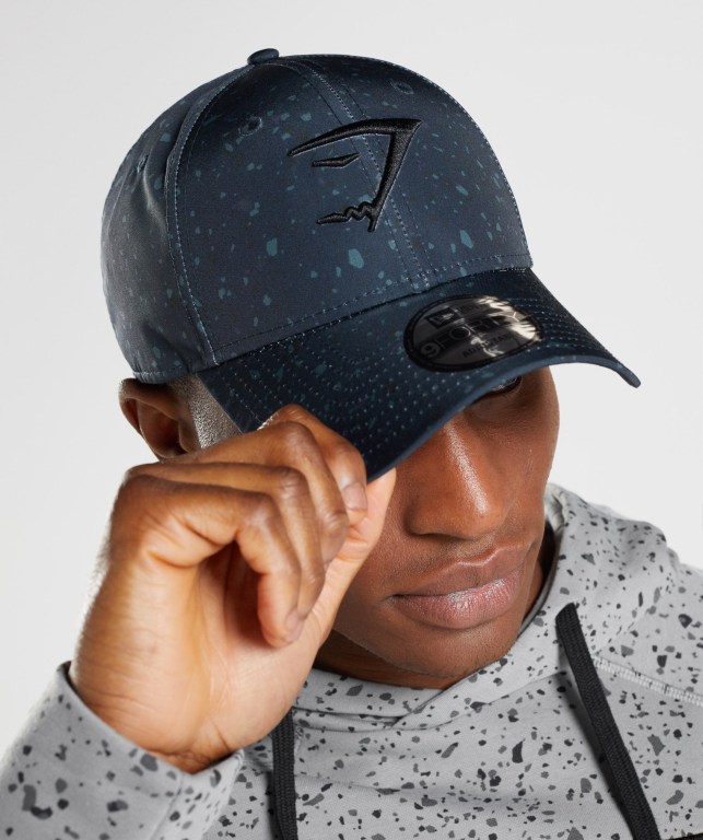 Navy / White Gymshark New Era Universe Print Men's Headwear | US-80DEJAI