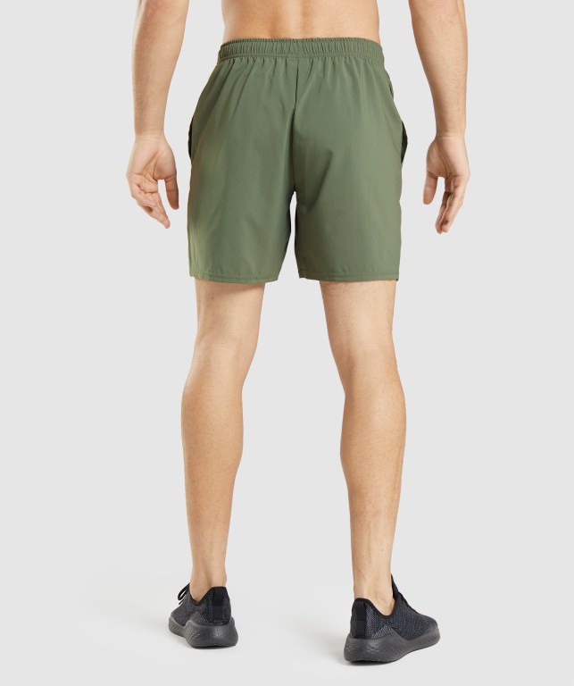 Olive Gymshark Arrival Men's Shorts | US-19IPWFS