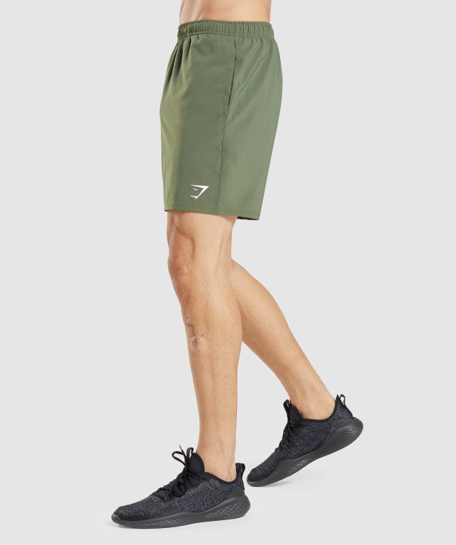 Olive Gymshark Arrival Men's Shorts | US-19IPWFS