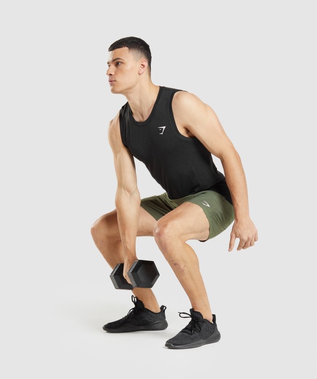 Olive Gymshark Arrival Men's Shorts | US-19IPWFS