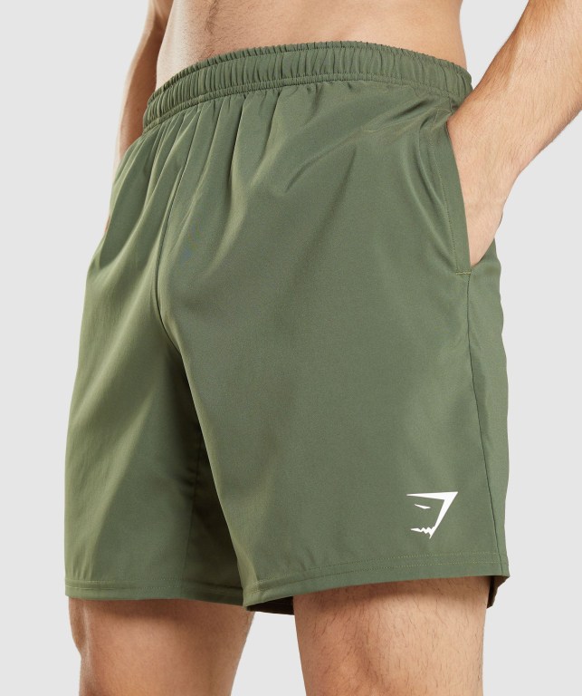 Olive Gymshark Arrival Men's Shorts | US-19IPWFS