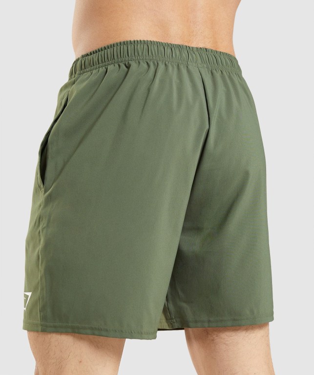 Olive Gymshark Arrival Men's Shorts | US-19IPWFS