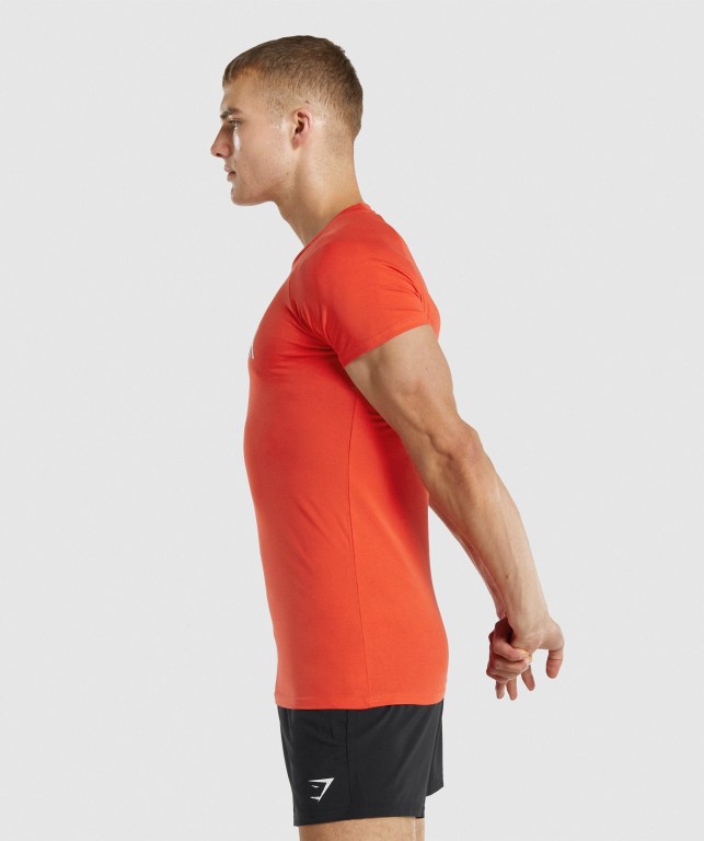 Orange Gymshark Apollo Men's T Shirts | US-57NEUSA