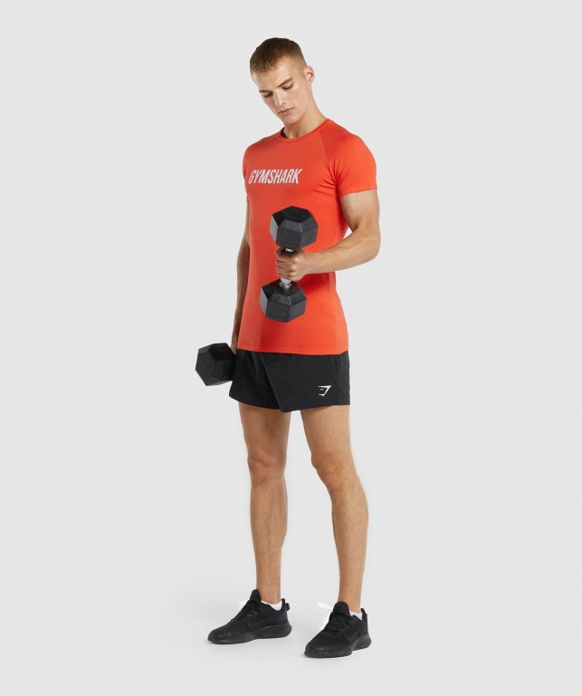 Orange Gymshark Apollo Men's T Shirts | US-57NEUSA