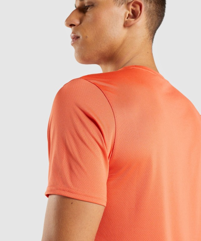 Orange Gymshark Arrival Men's T Shirts | US-52XKGCO