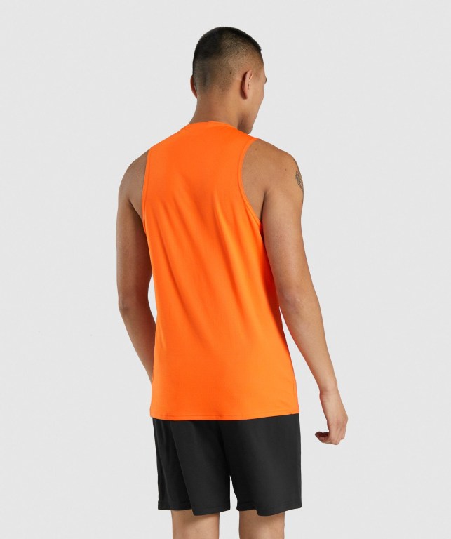 Orange Gymshark Arrival Men's Tank Tops | US-28LUVGX