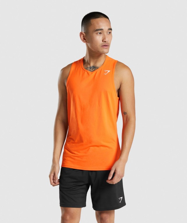 Orange Gymshark Arrival Men\'s Tank Tops | US-28LUVGX