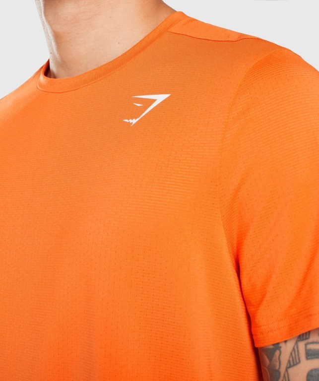 Orange Gymshark Arrival Regular Fit Men's T Shirts | US-31HFWXK