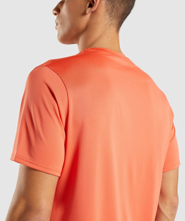 Orange Gymshark Arrival Regular Fit Men's T Shirts | US-72MXGCZ